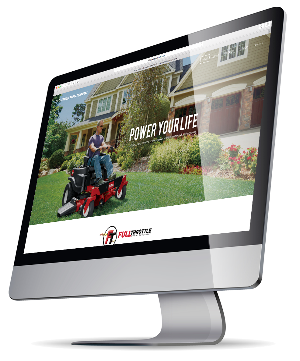 Full Throttle Power Equipment Website Screen