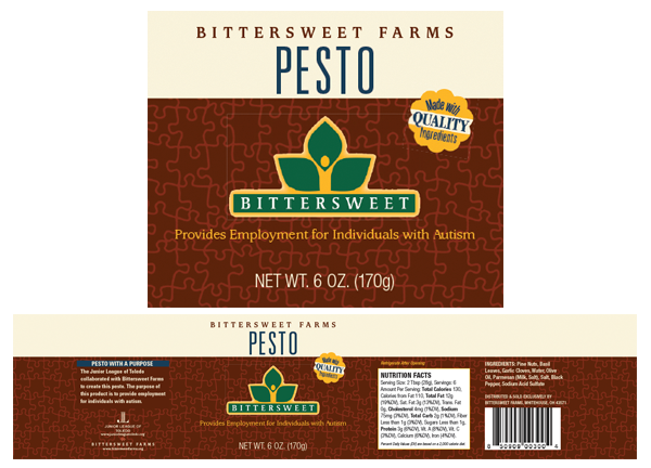 Bittersweet Farms Pesto Label