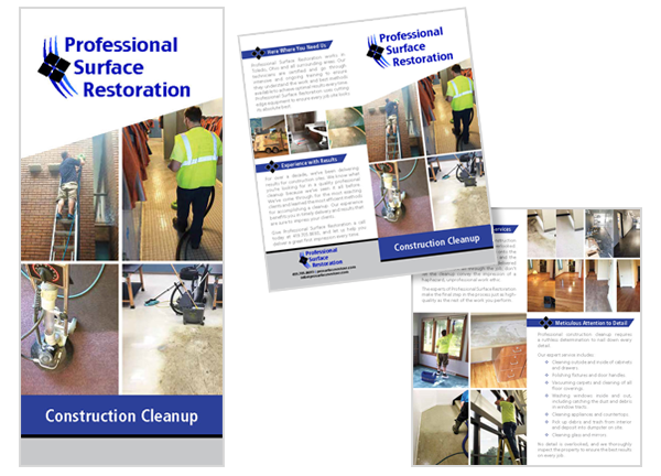 Professional Surface Restoration Tri-fold Brochure Image